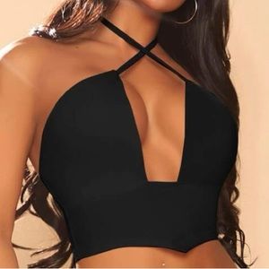 black sexy crop top